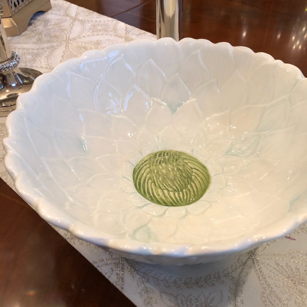 NWT Mikasa Silk Teal Vegetable Bowl - Picture 1 of 5
